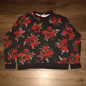 Rose crew neck sweater